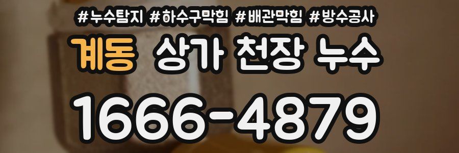 계동 상가 천장 누수
