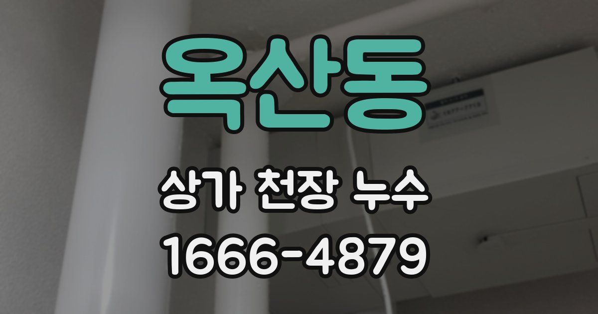 옥산동 상가 천장 누수