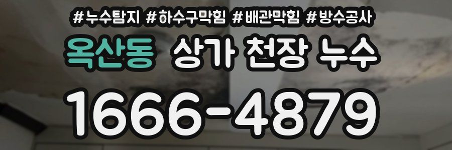 옥산동 상가 천장 누수