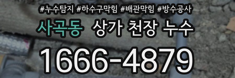 사곡동 상가 천장 누수