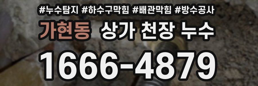 가현동 상가 천장 누수
