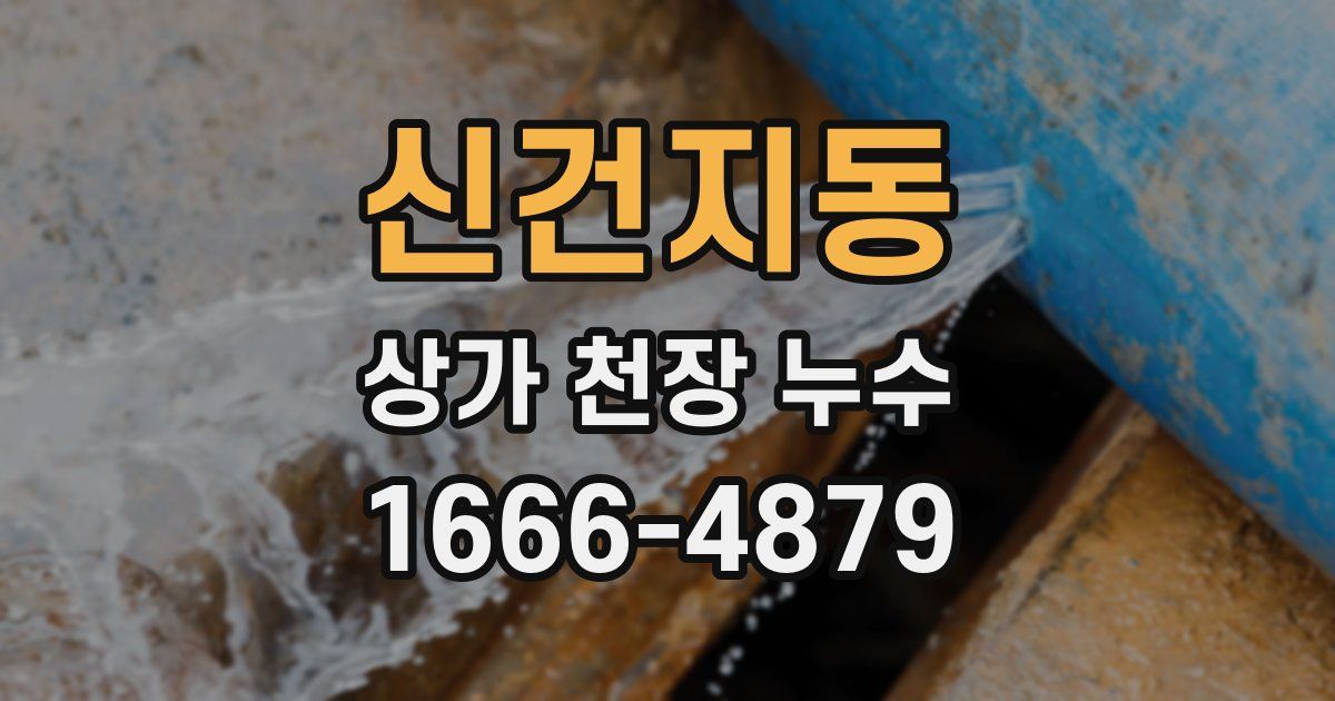 신건지동 상가 천장 누수