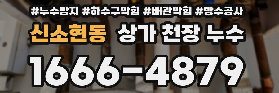 신소현동 상가 천장 누수