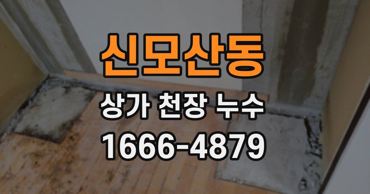 신모산동 상가 천장 누수