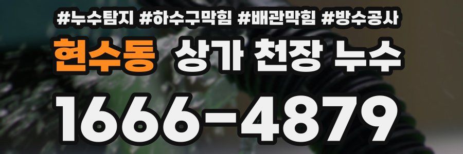현수동 상가 천장 누수