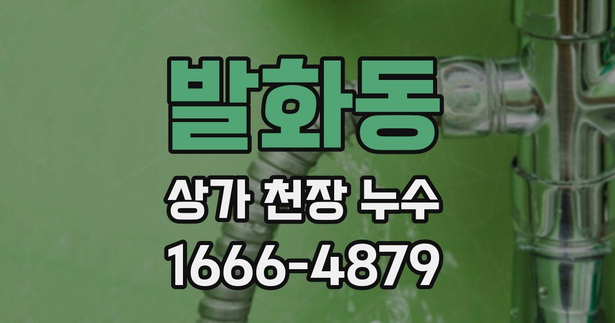 발화동 상가 천장 누수