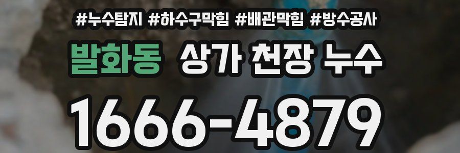 발화동 상가 천장 누수