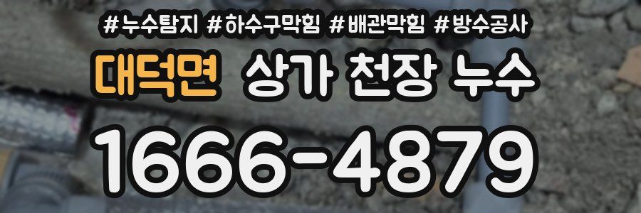 대덕면 상가 천장 누수