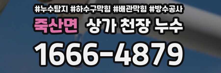 죽산면 상가 천장 누수