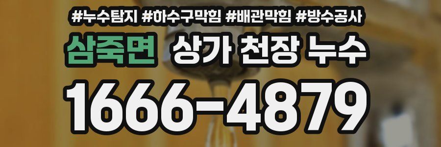 삼죽면 상가 천장 누수