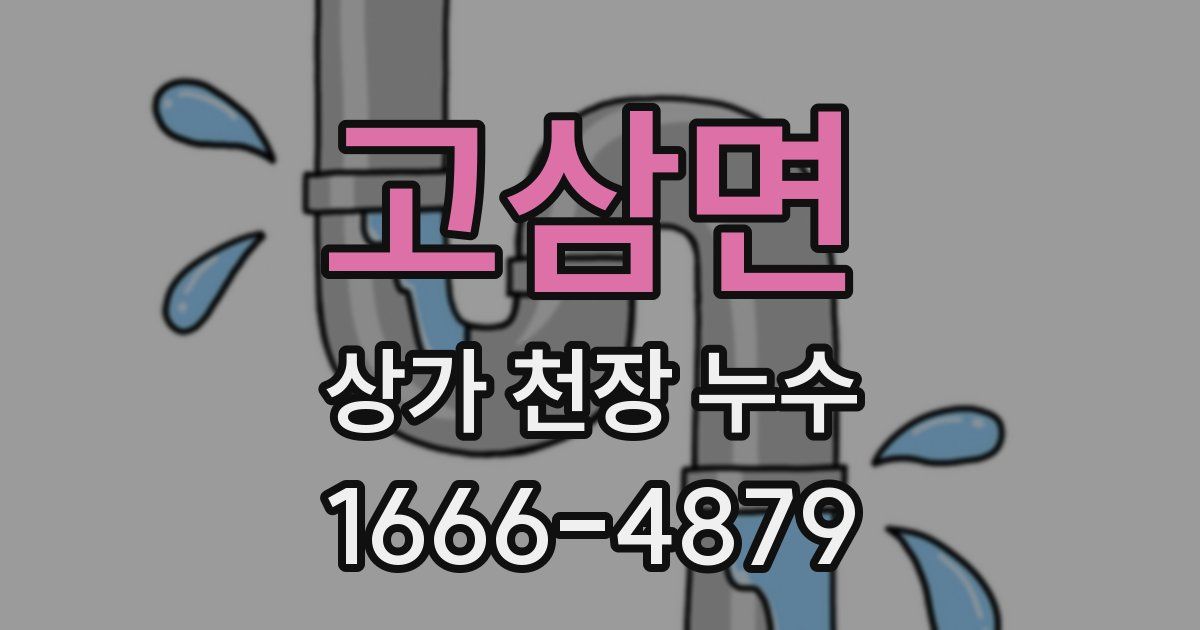 고삼면 상가 천장 누수