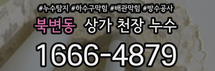 북변동 상가 천장 누수