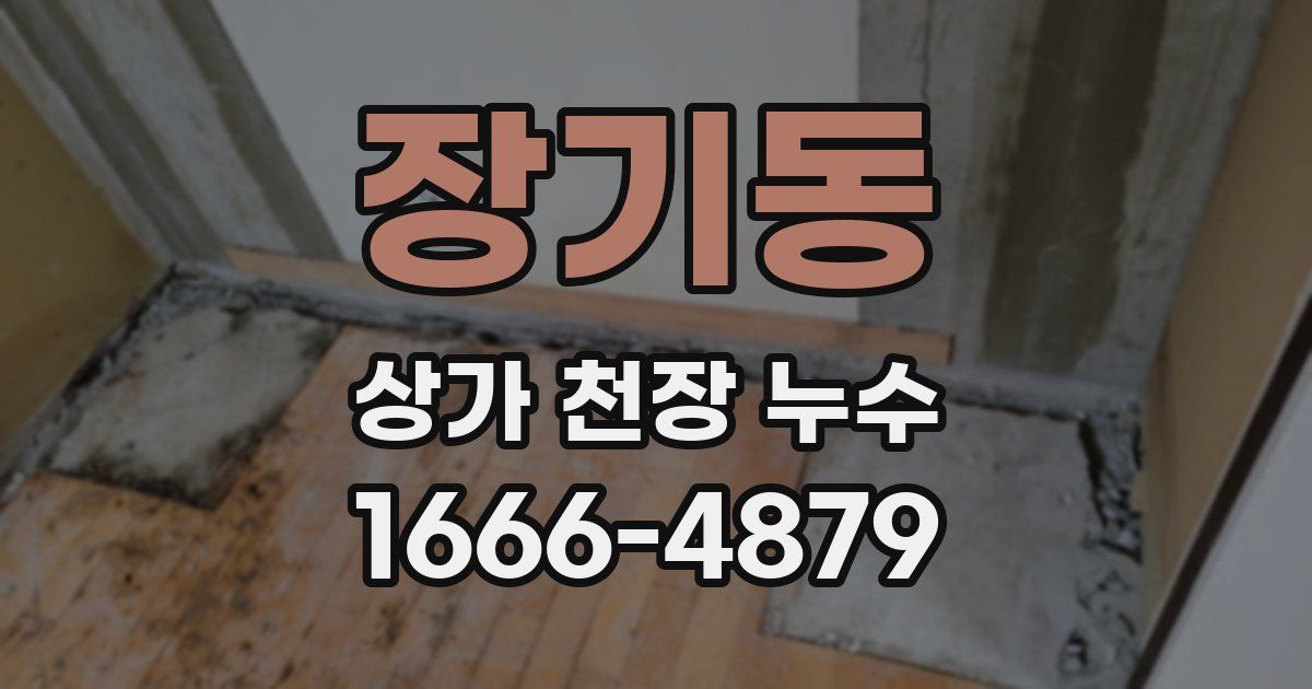 장기동 상가 천장 누수
