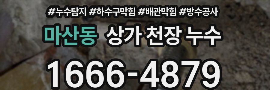 마산동 상가 천장 누수