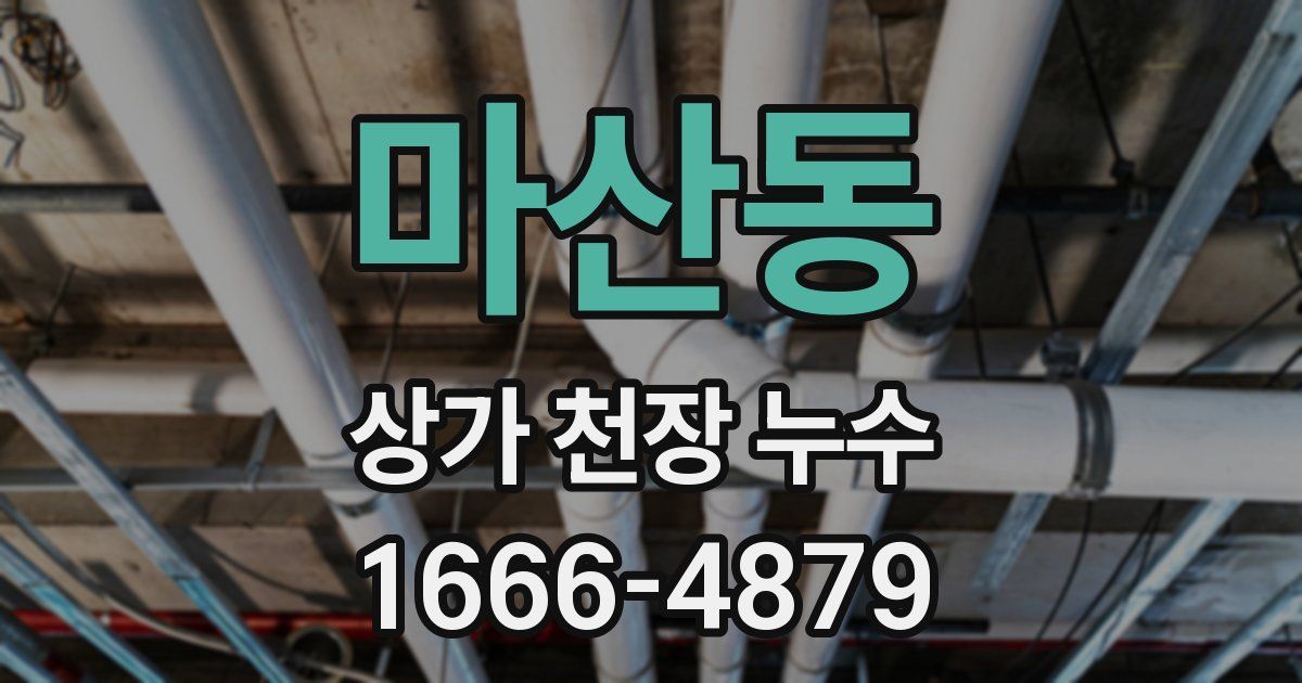 마산동 상가 천장 누수