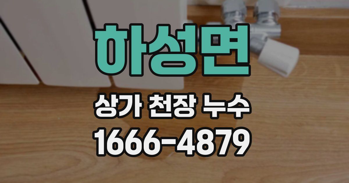 하성면 상가 천장 누수