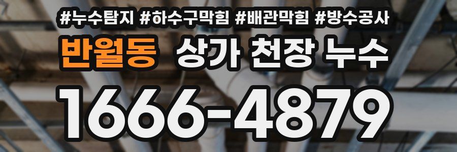 반월동 상가 천장 누수