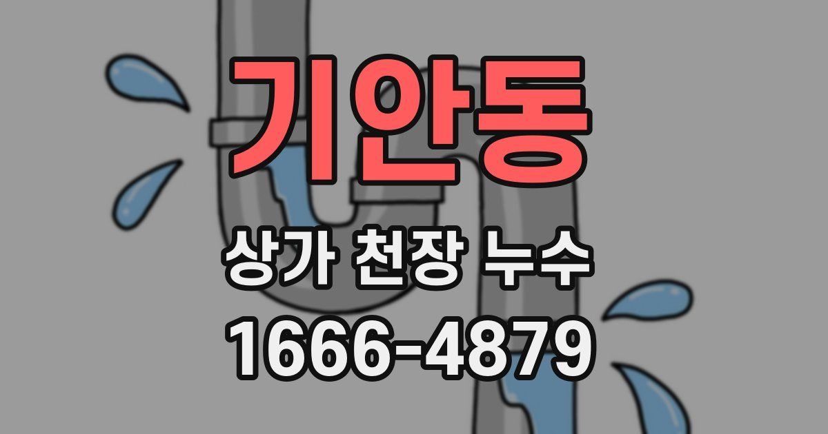 기안동 상가 천장 누수