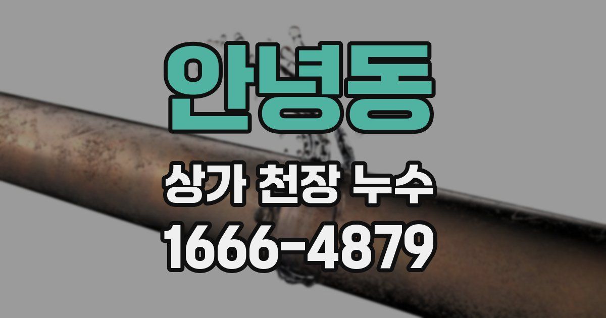 안녕동 상가 천장 누수