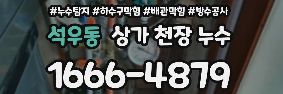 석우동 상가 천장 누수