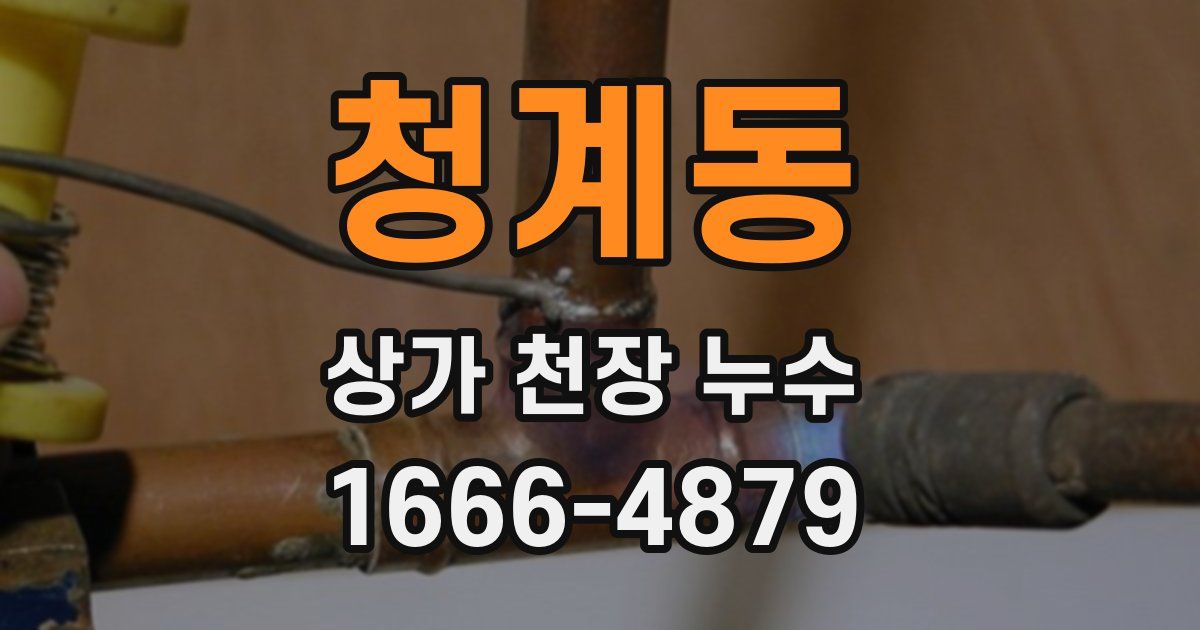 청계동 상가 천장 누수