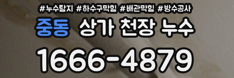 중동 상가 천장 누수