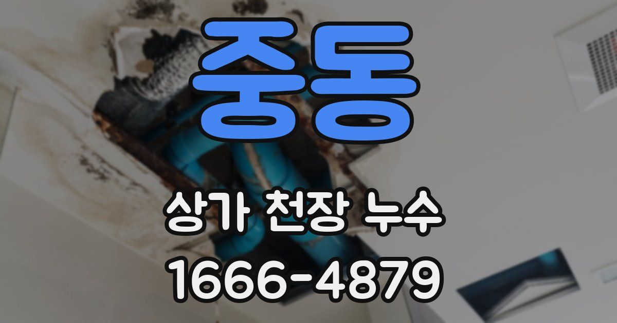 중동 상가 천장 누수
