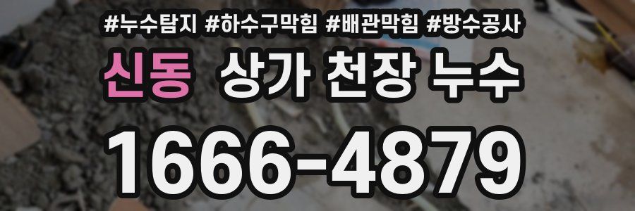 신동 상가 천장 누수