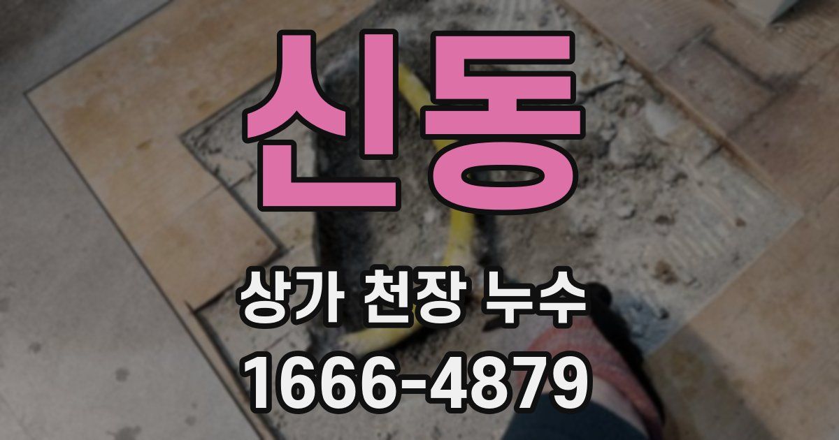 신동 상가 천장 누수