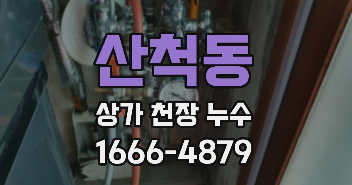 산척동 상가 천장 누수