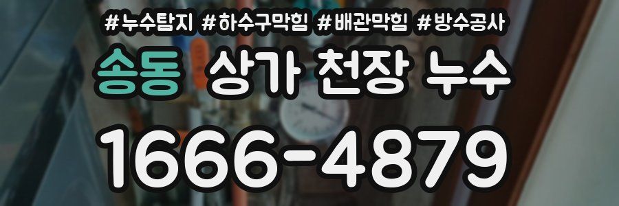 송동 상가 천장 누수