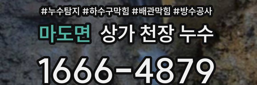 마도면 상가 천장 누수