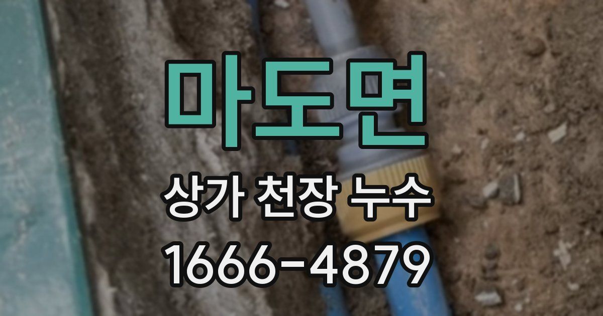 마도면 상가 천장 누수