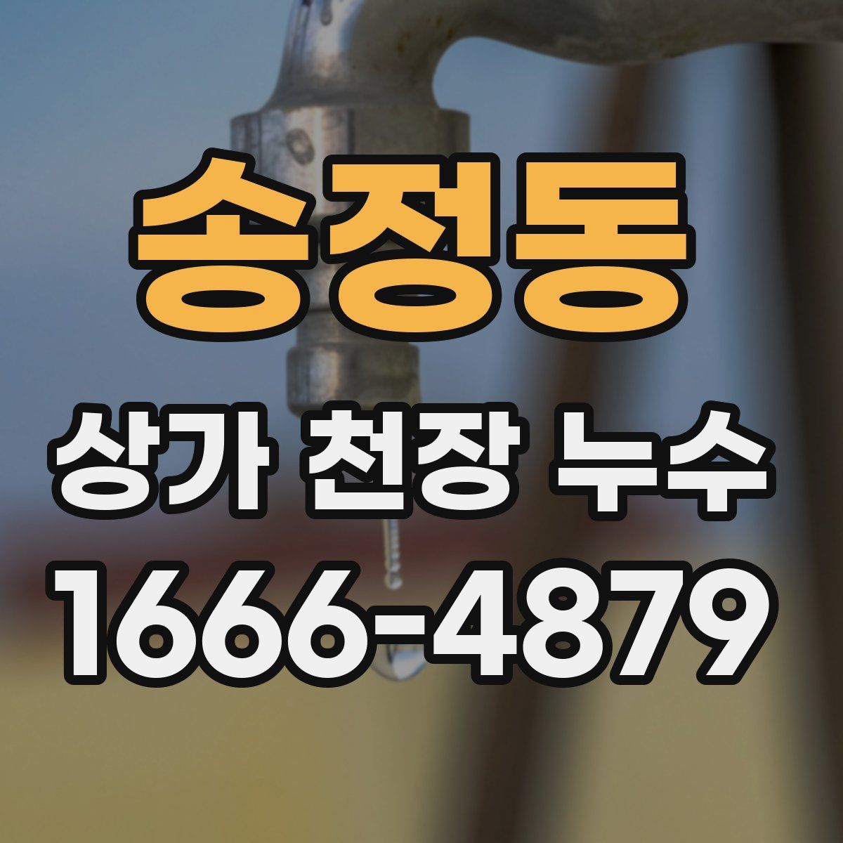 송정동 상가 천장 누수