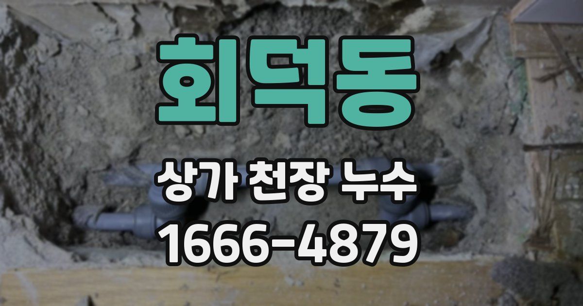 회덕동 상가 천장 누수