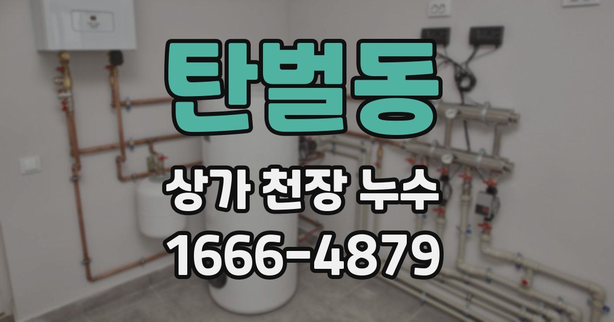 탄벌동 상가 천장 누수