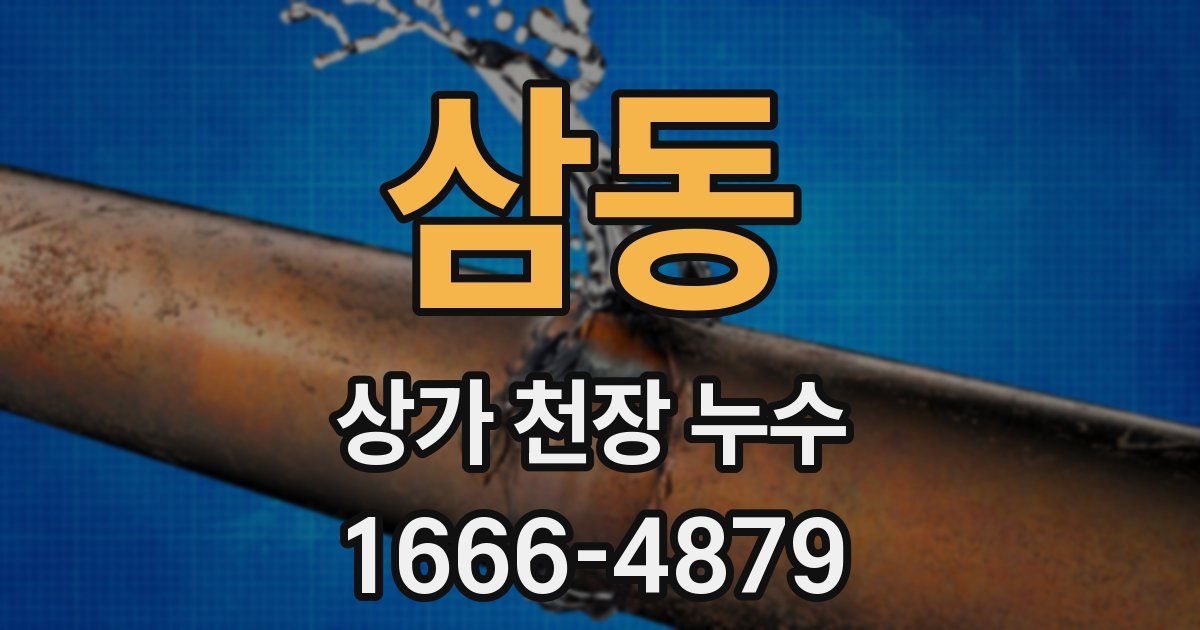 삼동 상가 천장 누수