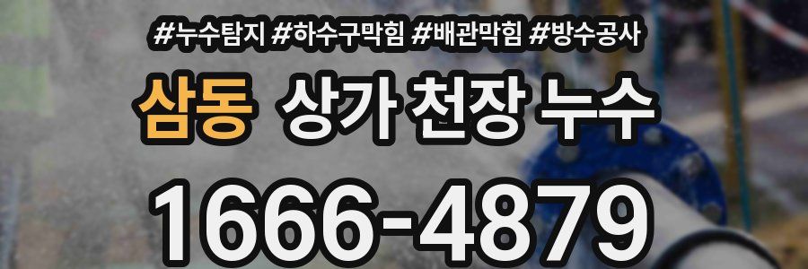 삼동 상가 천장 누수