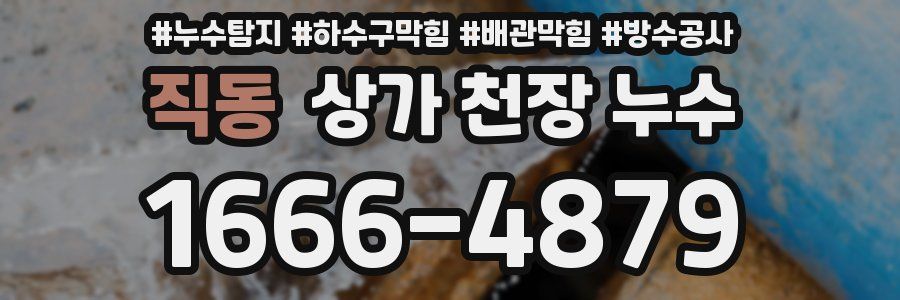 직동 상가 천장 누수
