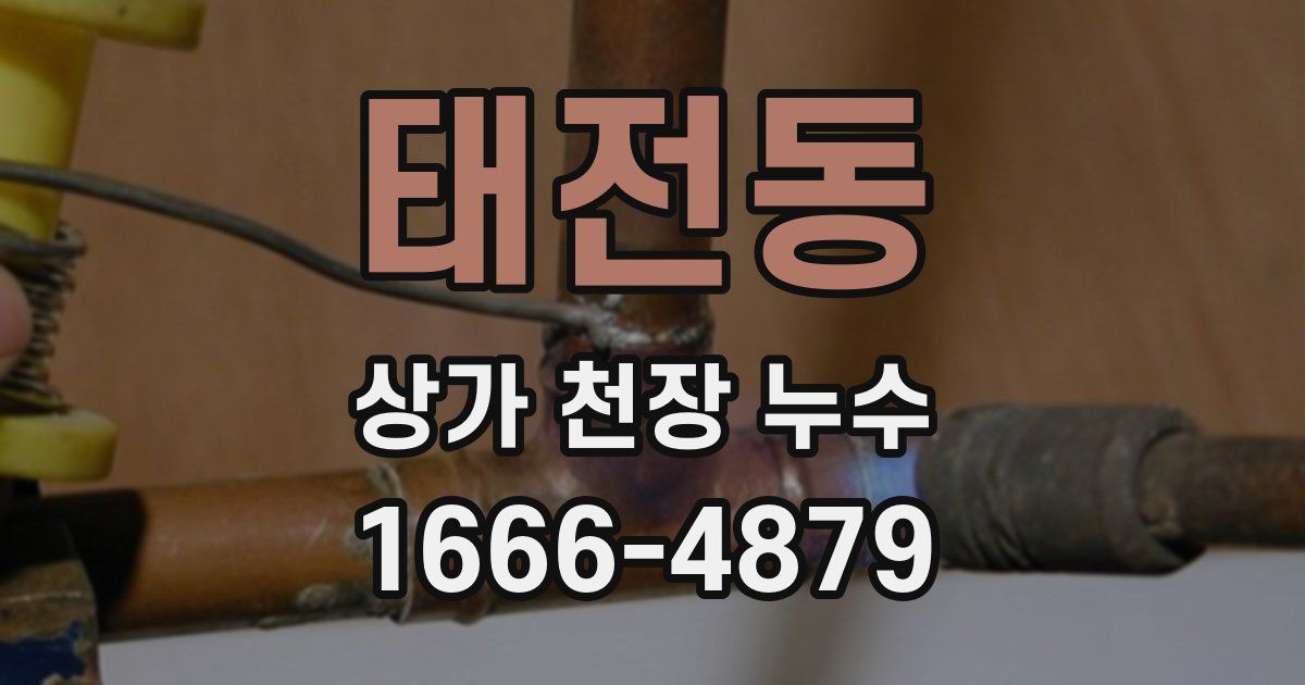 태전동 상가 천장 누수