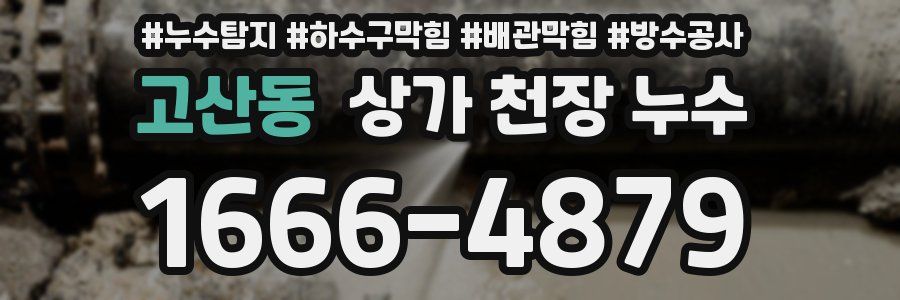 고산동 상가 천장 누수