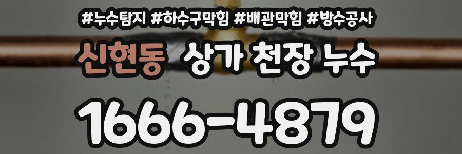 신현동 상가 천장 누수