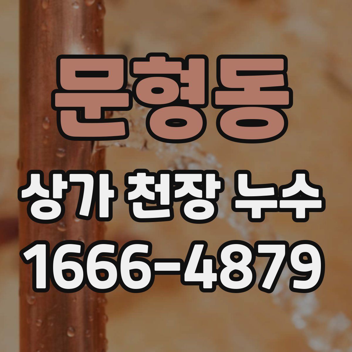 문형동 상가 천장 누수