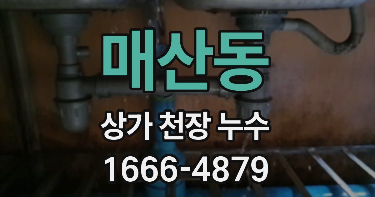 매산동 상가 천장 누수