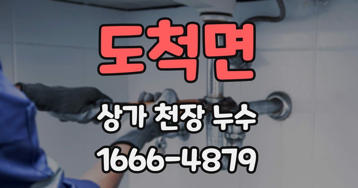 도척면 상가 천장 누수