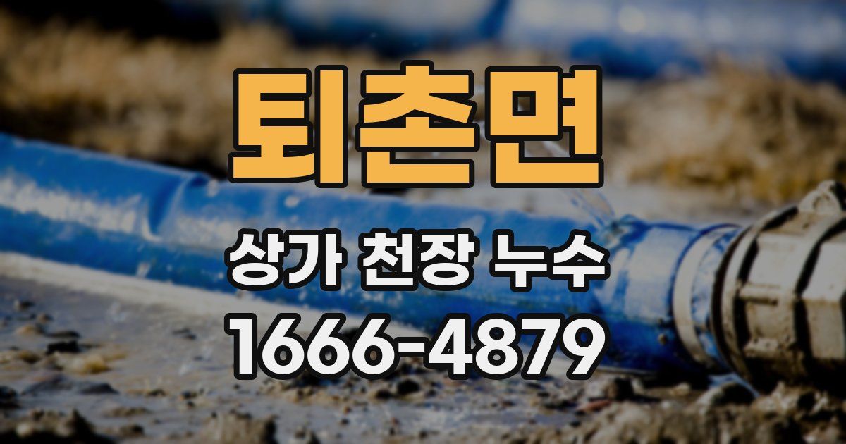 퇴촌면 상가 천장 누수