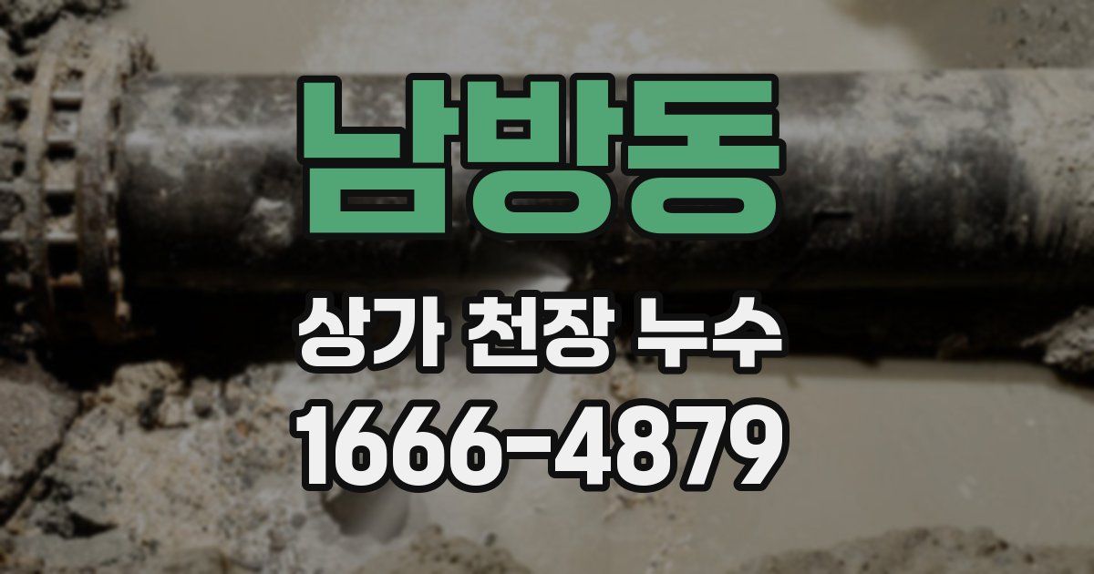 남방동 상가 천장 누수