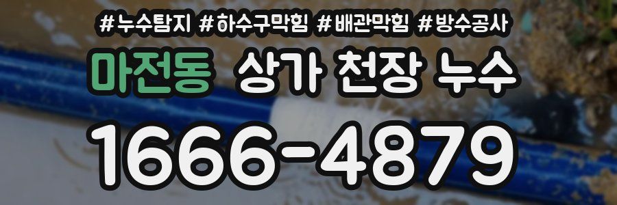 마전동 상가 천장 누수