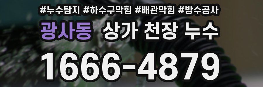 광사동 상가 천장 누수