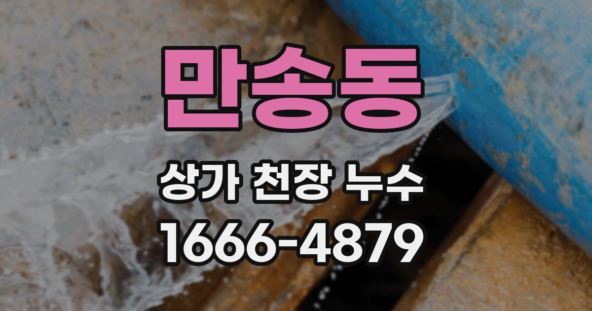 만송동 상가 천장 누수
